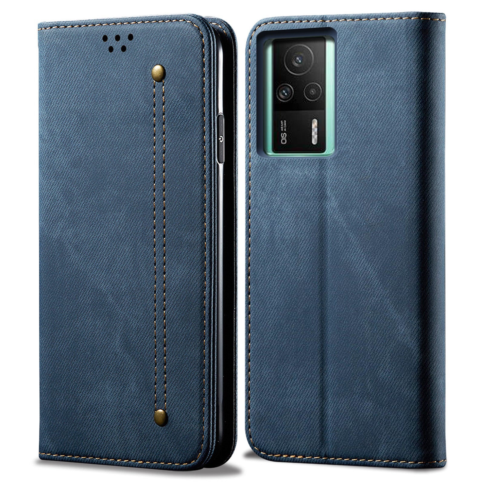 For Xiaomi Redmi K60E 5G Mobile Phone Cover Foldable Stand Jeans Cloth Texture Magnetic Auto-absorbed Phone Flip Leather Case Wallet For Xiaomi Redmi K60E 5G Mobile Phone Cover Foldable Stand Jeans Cloth Texture Magnetic Auto-absorbed Phone Flip Leather Case Wallet